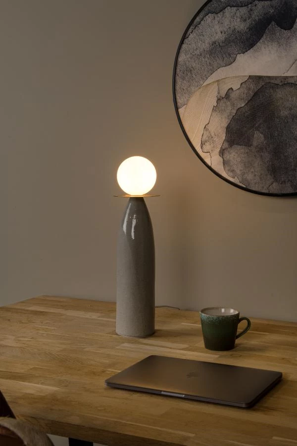 Lucide FIGARO - Table lamp - Ø 12 cm - 1xG9 - Grey - atmosphere 1